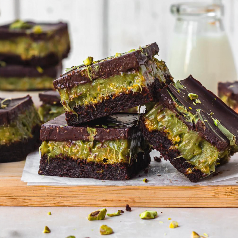Pistachio Chocolate Brownies + Gift Package