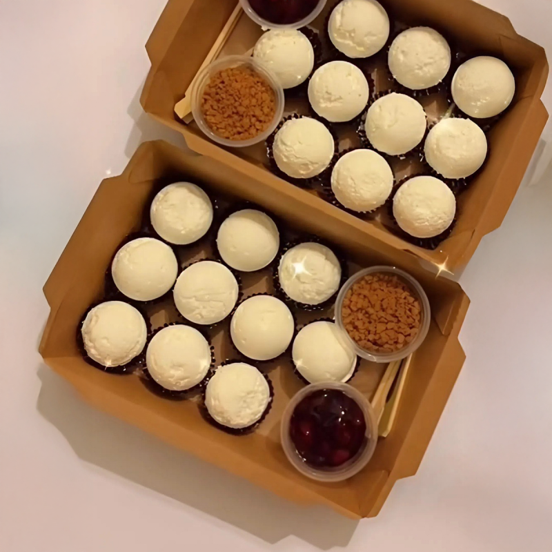 Cheesecake pops with mixed berry compote (lemon curd & chocolate ganache) + Gift Package